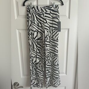 Rachel Zoe Flowy Stretchy Straight Leg Zebra Pants NWT